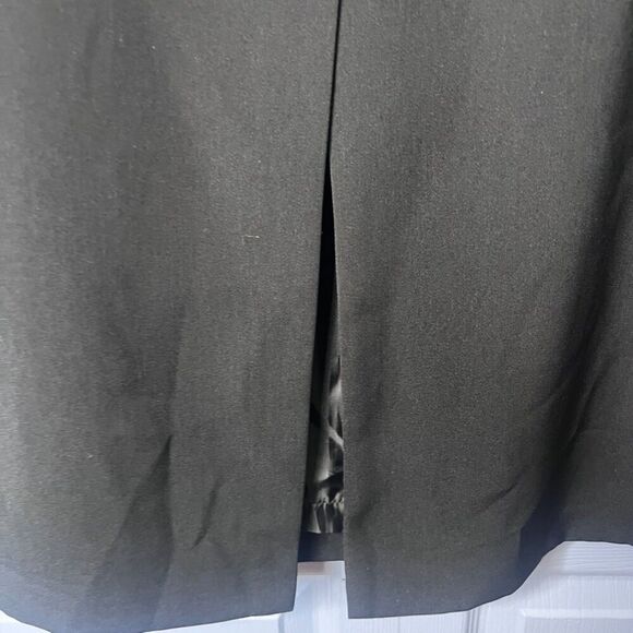 Villager Liz Claiborne Black Maxi Polyester Aline Straight Skirt Size 12 Office - Picture 7 of 9